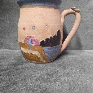 Artisan Ceramic Pitcher Desert Design Handmade Pottery Southwest